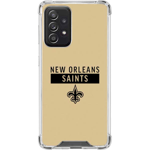 NFL New Orleans Saints Gold Performance Series Galaxy A52 5G Clear Case